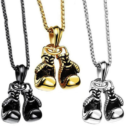 2024 boxing gloves titanium steel necklace